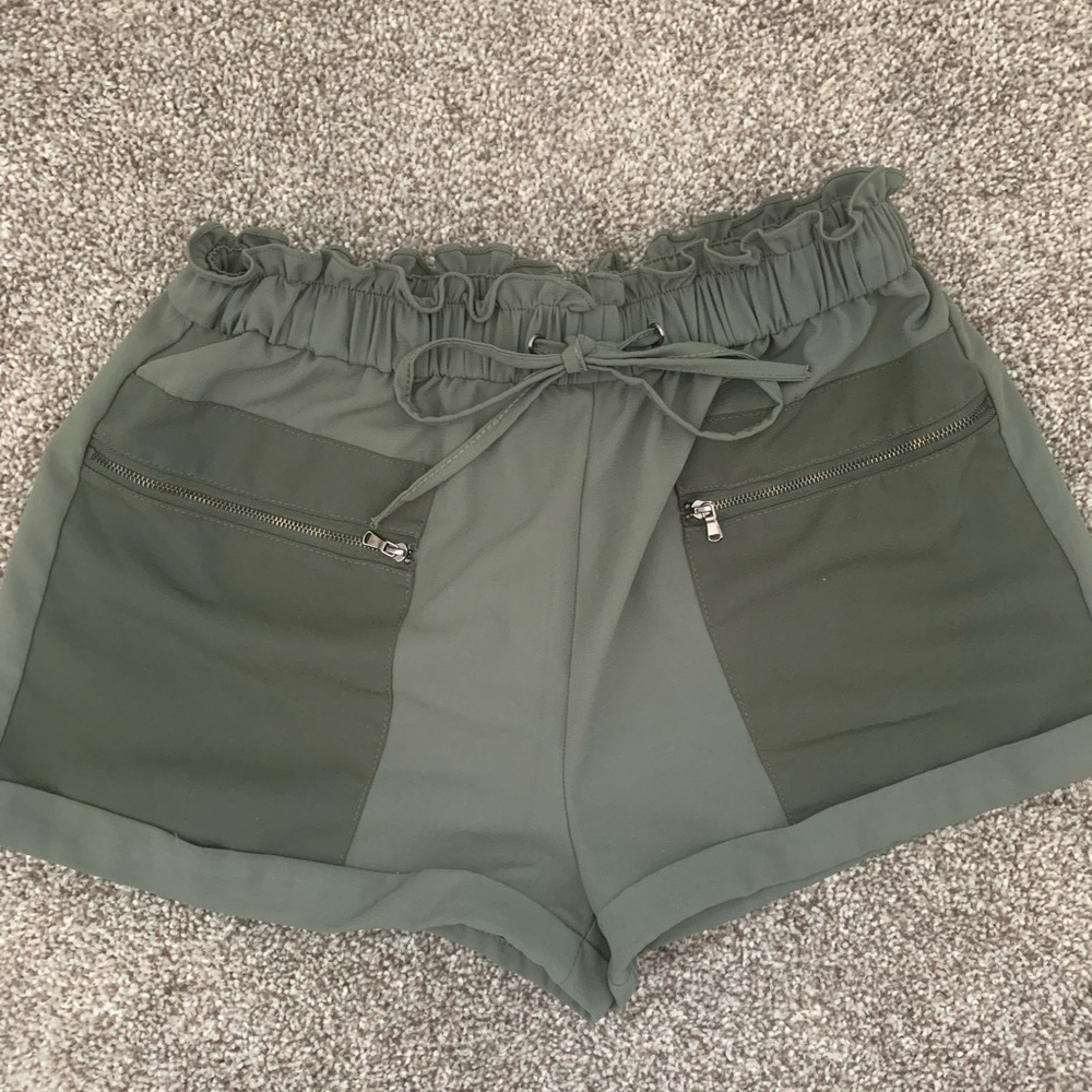 Ethereal by Paper Crane Army Green Shorts